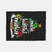 Mele Kalikimaka Trocal Christmas Hawaiian Santa Xm Fleece Deken (Voorkant (Horizontaal))