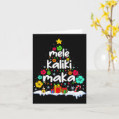 Mele Kalikimaka Trocal Christmas Hawaiian Santa Xm Kaart (Gele Bloem)