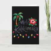 Mele Kalikimaka Trocal Christmas Hawaiian Xmas Fam Kaart (Voorkant)