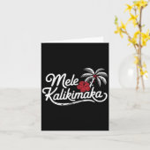 Mele Kalikimaka Trocal Christmas Hawaiian Xmas  Kaart (Gele Bloem)