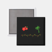 Mele Kalikimaka Trocal Christmas Hawaiian Xmas  Magneet (Voorkant / Achterkant)
