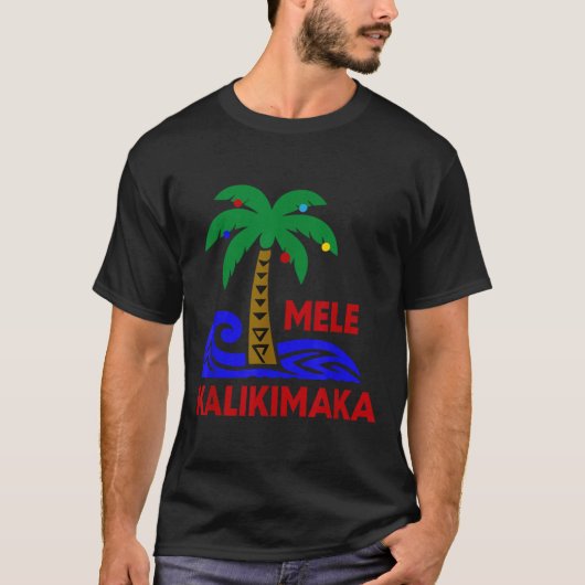 Mele Kalikimaka Trocal Holiday Palm Tree Xmas Hawa T-shirt (Voorkant)