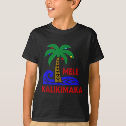 Mele Kalikimaka Trocal Holiday Palm Tree Xmas Hawa T-shirt (Voorkant)