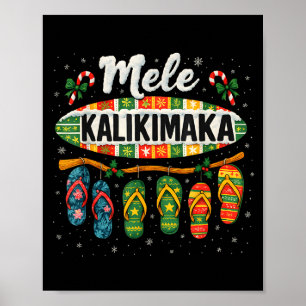 Mele Kalikimaka Trocal Kerst Flip Flop Poster