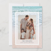 Mele Kalikimaka Tropical Beach Vakantie Fotokaart Kaart (Voorkant)