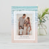 Mele Kalikimaka Tropical Beach Vakantie Fotokaart Kaart (Staand voorkant)