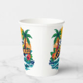 Mele Kalikimaka Tropical Christmas Papieren Bekers (Rechts)