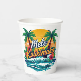 Mele Kalikimaka Tropical Christmas  Papieren Bekers