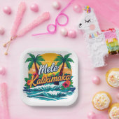 Mele Kalikimaka Tropical Christmas  Papieren Bordje (Feest)