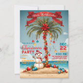 Mele Kalikimaka Tropical Christmas Party Kaart (Voorkant)