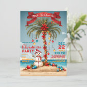 Mele Kalikimaka Tropical Christmas Party Kaart (Staand voorkant)