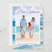 Mele Kalikimaka Tropical Christmas Photo Feestdagenkaart (Voorkant)