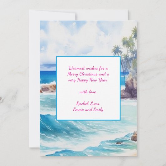 Mele Kalikimaka Tropical Christmas Photo Feestdagenkaart (Achterkant)