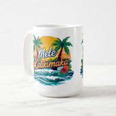 Mele Kalikimaka Tropical Christmas Unisex Koffiemok (Voorkant links)