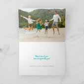 Mele Kalikimaka Tropical Hawaiian Kerstfoto Feestdagen Kaart (Binnen)