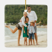 Mele Kalikimaka Tropical Hawaiian Kerstfoto Keramisch Ornament (Achterkant)