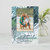 Mele Kalikimaka Tropical Photo Feestdagenkaart (Staand voorkant)