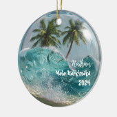 Mele Kalikimaka Tropical Snow Wereldbol Ornament (Links)
