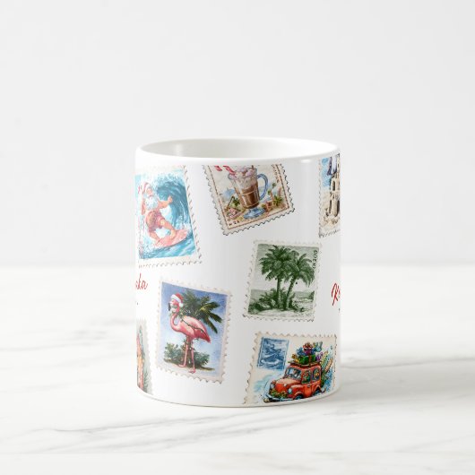 Mele Kalikimaka Tropical Stamps Koffiemok (Center)