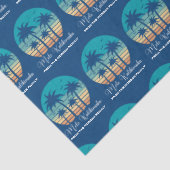 Mele Kalikimaka Tropical Sunset Custom Christmas Tissuepapier (Detail)