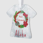 Mele Kalikimaka Tropical Wreath Ornament (voorkant)
