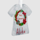 Mele Kalikimaka Tropical Wreath Ornament (voorkant)