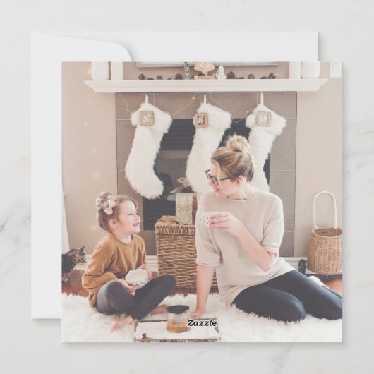 Mele Kalikimaka Tropical Wreath Photo Holiday Kaar Feestdagenkaart (Achterkant)