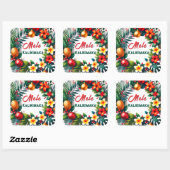 Mele Kalikimaka -Tropical  Xmas Vierkante Sticker (Vel)