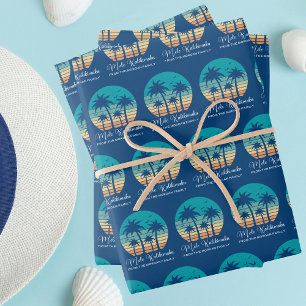 Mele Kalikimaka Tropisch Aangepast Strand Kerstmis Inpakpapier Vel