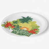 Mele Kalikimaka Tropisch eiland Hawaiian Kerstmis Papieren Bordje (Gekanteld)