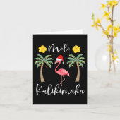 Mele Kalikimaka Tropisch Hawaiian Kerstmis Flamin Kaart (Gele Bloem)