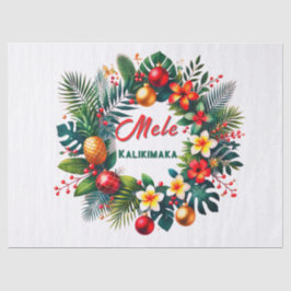 Mele Kalikimaka -Tropisch Kerstfeest Tissuepapier