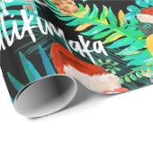 Mele Kalikimaka Tropisch Oerwoud Vogels Cadeaupapier (Rol Hoek)