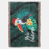 Mele Kalikimaka Tropisch Oerwoud Vogels Deken (Voorkant Verticaal)