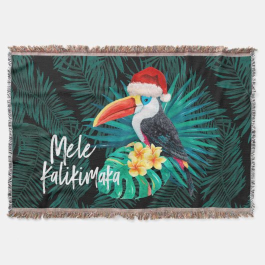 Mele Kalikimaka Tropisch Oerwoud Vogels Deken (Voorkant)