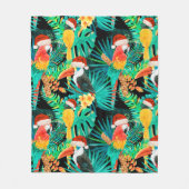 Mele Kalikimaka Tropisch Oerwoud Vogels Fleece Deken (Voorkant)