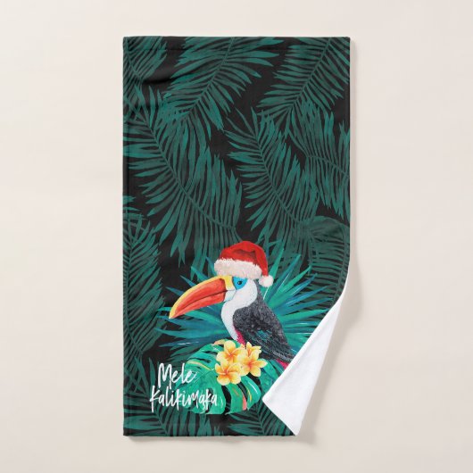 Mele Kalikimaka Tropisch Oerwoud Vogels Handdoek (Handdoek)