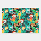 Mele Kalikimaka Tropisch Oerwoud Vogels Inpakpapier Vel (Voorkant 3)