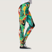 Mele Kalikimaka Tropisch Oerwoud Vogels Leggings (Rechts)