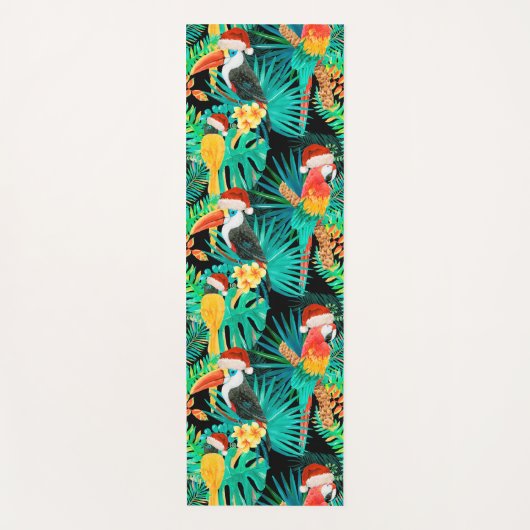 Mele Kalikimaka Tropisch Oerwoud Vogels Omkeerbaar Yogamat (Voorkant)