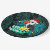 Mele Kalikimaka Tropisch Oerwoud Vogels Papieren Bordje (Gekanteld)