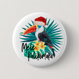 Mele Kalikimaka Tropisch Oerwoud Vogels Ronde Button 5,7 Cm