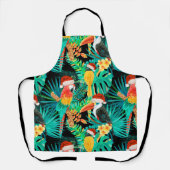 Mele Kalikimaka Tropisch Oerwoud Vogels Schort (Voorkant)