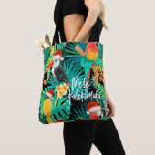 Mele Kalikimaka Tropisch Oerwoud Vogels Strand Tote Bag (Dichtbij)