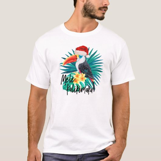 Mele Kalikimaka Tropisch Oerwoud Vogels T-shirt (Voorkant)