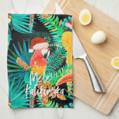 Mele Kalikimaka Tropisch Oerwoud Vogels Theedoek (Quarter Fold)