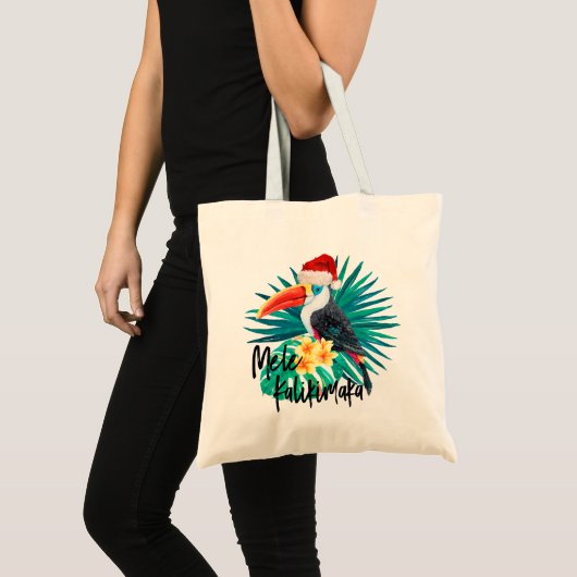 Mele Kalikimaka Tropisch Oerwoud Vogels Tote Bag (Voorkant (product))