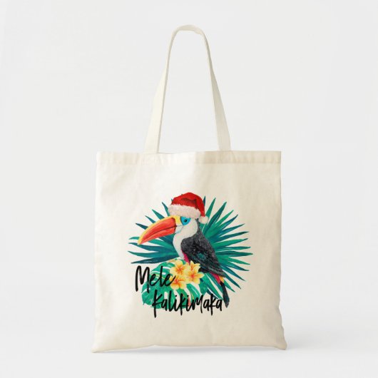 Mele Kalikimaka Tropisch Oerwoud Vogels Tote Bag (Voorkant)