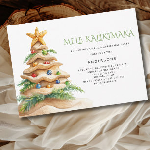 Mele Kalikimaka Tropisch Strand Kerstfeest Kaart