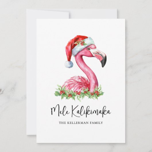 Mele Kalikimaka Tropisch Strand Kerstmis Feestdagenkaart (Voorkant)